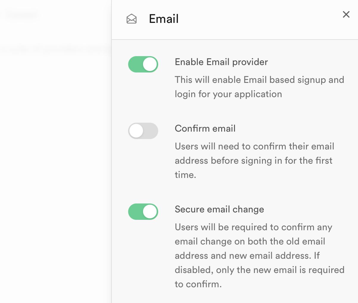 Auth Email Settings