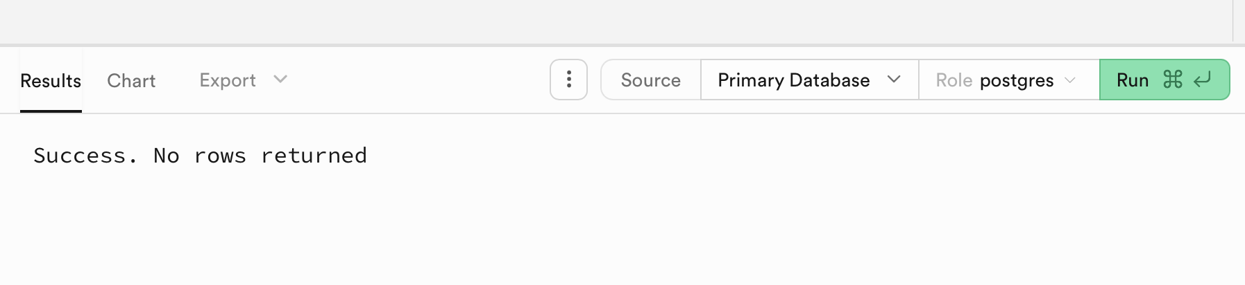 SQL Editor Success