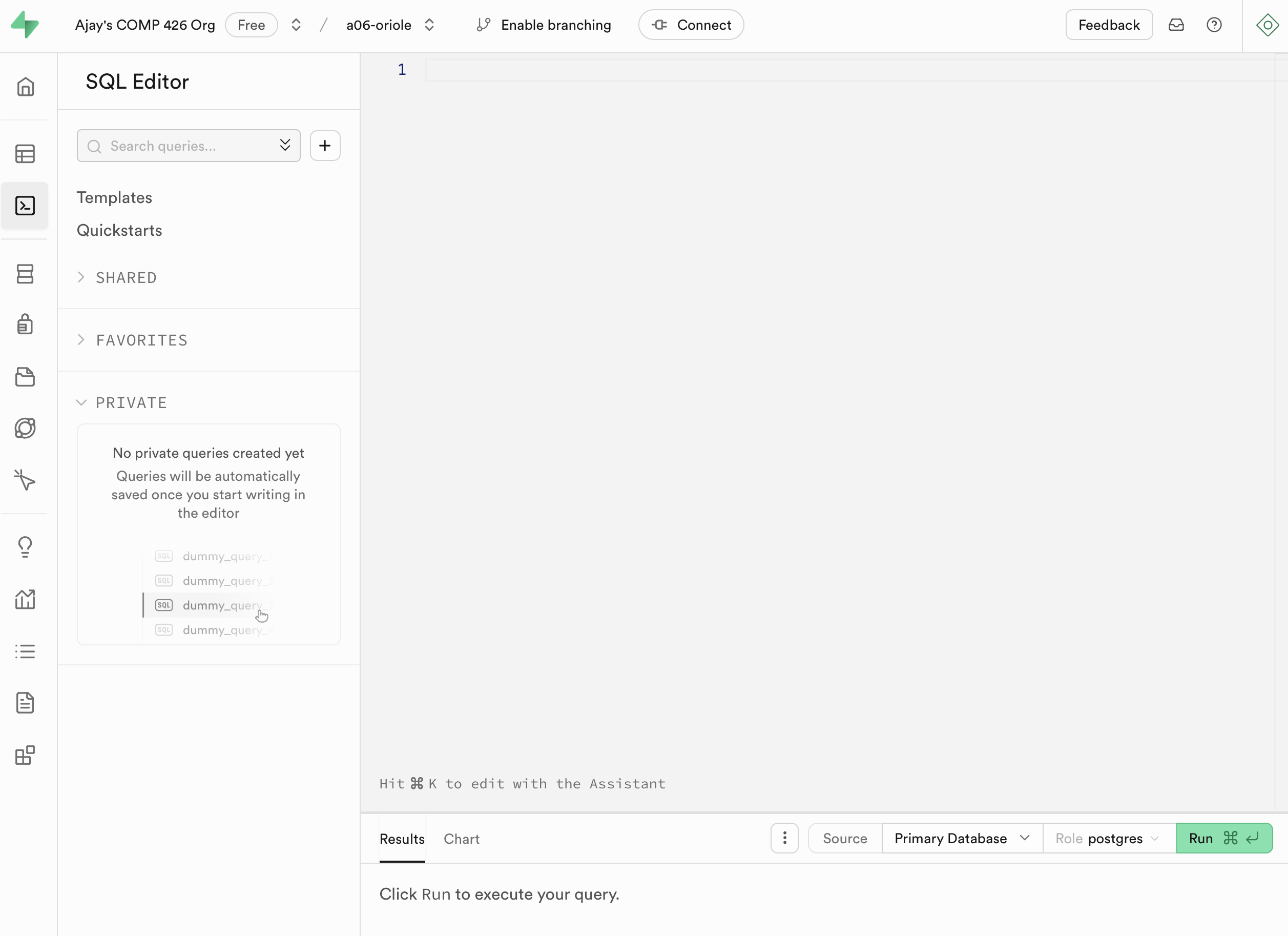 SQL Editor