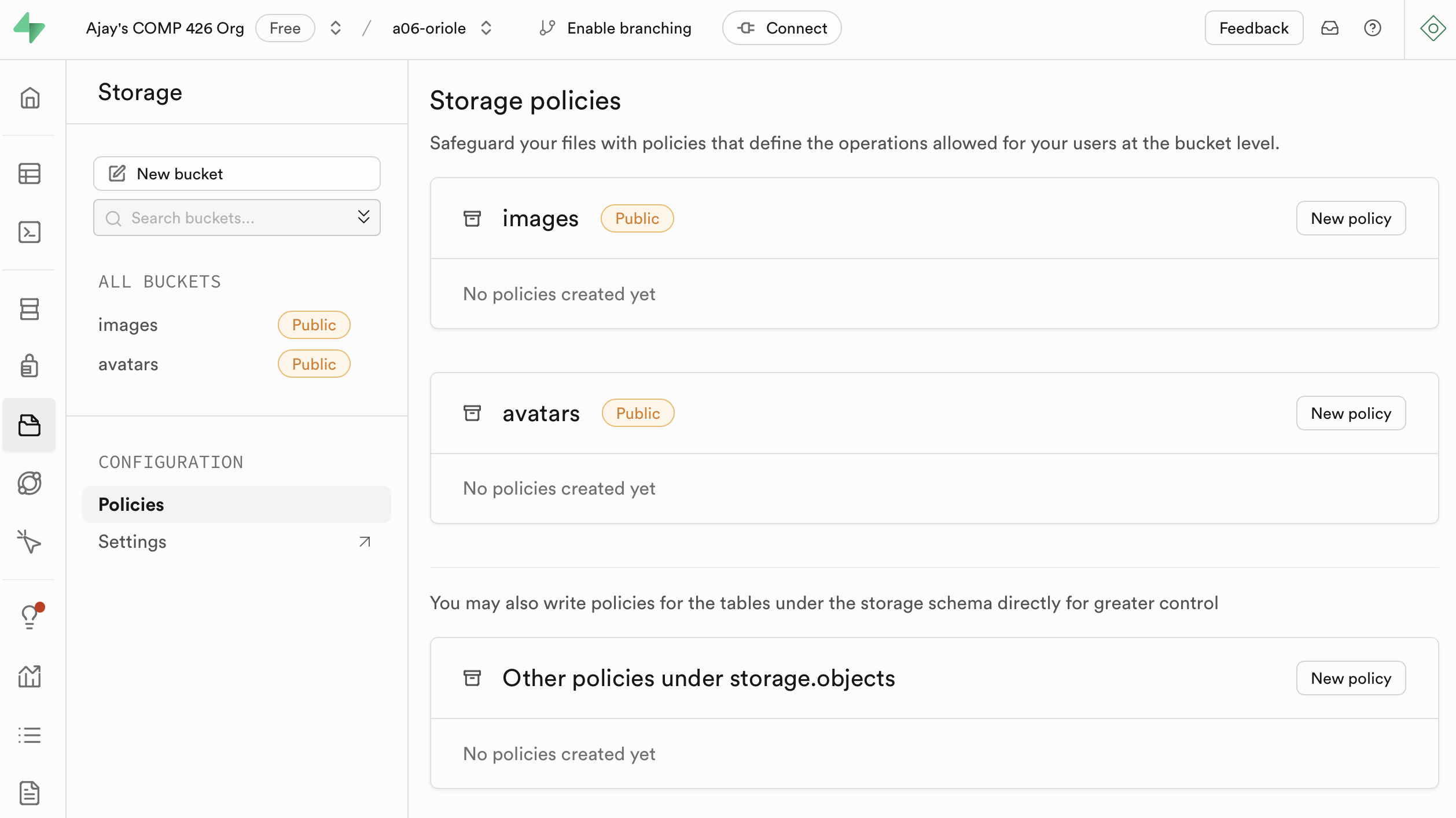 Storage policies